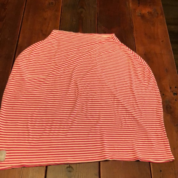Copper Pearl Multi-Use Car Seat Cover/Nursing Cover: Hot Pink & White Striped - Picture 2 of 2